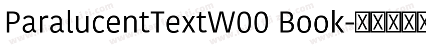 ParalucentTextW00 Book字体转换